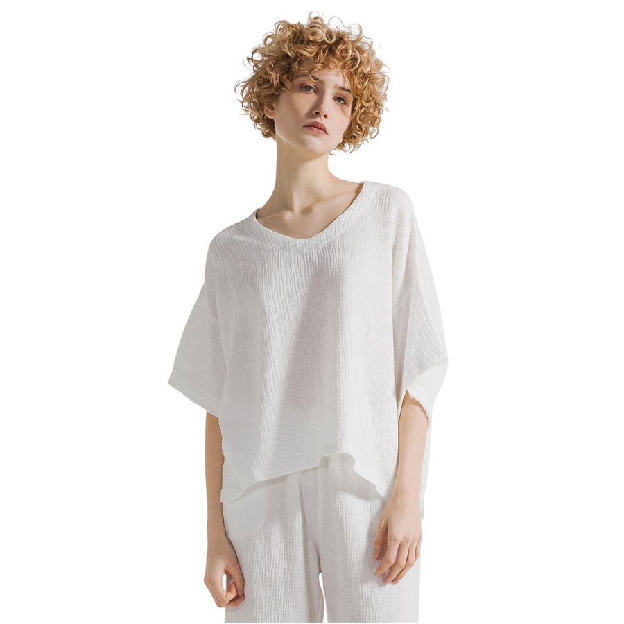 Blusa Ampia In Garza Di Cotone da donna Deha | D2218018001